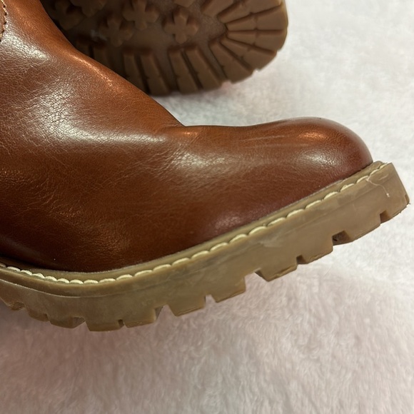 Universal Thread Womens Marla Block Heel Cognac Brown Zippered Boots Size 6 - Picture 10 of 16